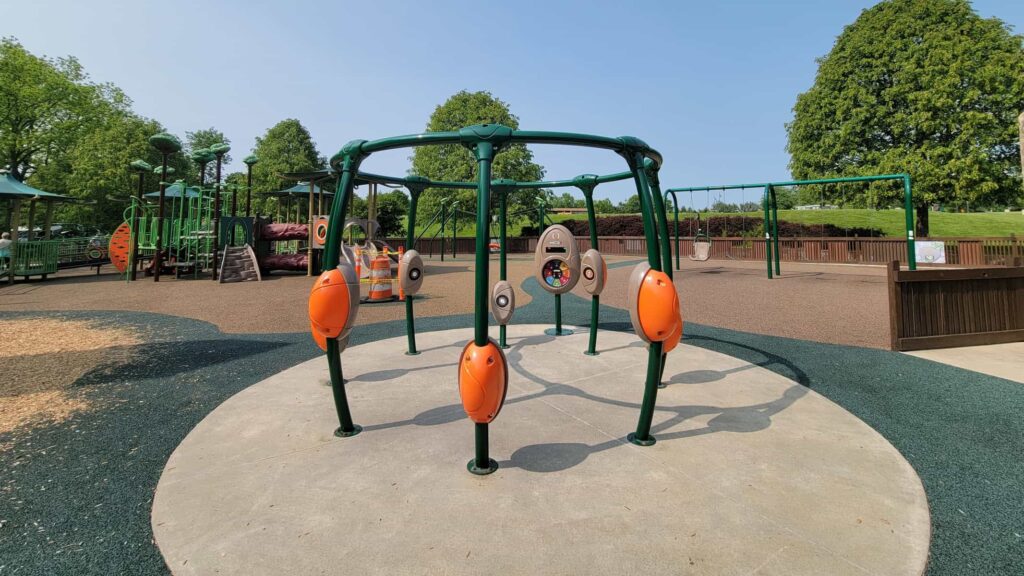 View of one some of the play structures at Kids Castle