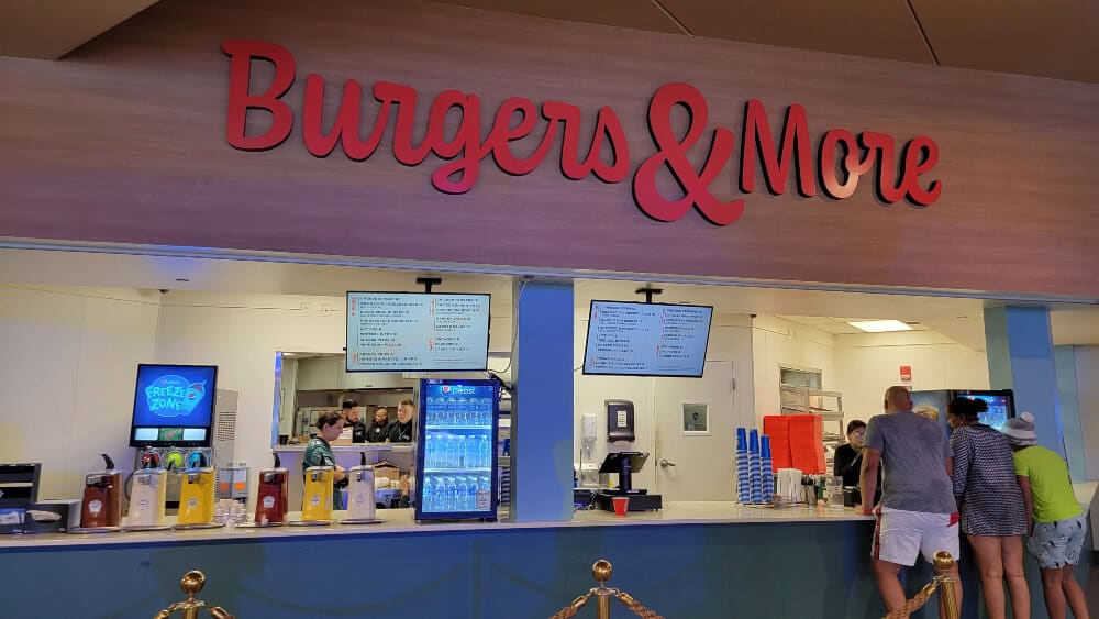 Looking at a food service counter inside Aquatopia at Camelback