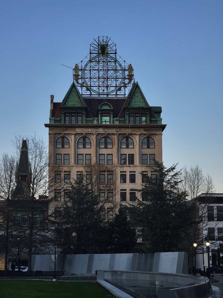 The Electric City sign sits on top of a building in Scranton