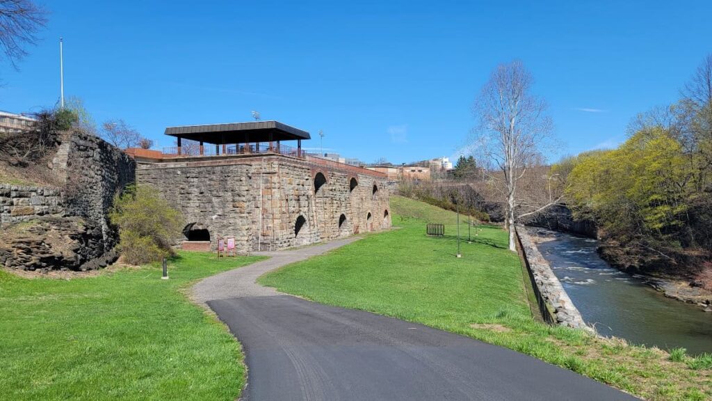 a massive stone iron furnace in Scranton