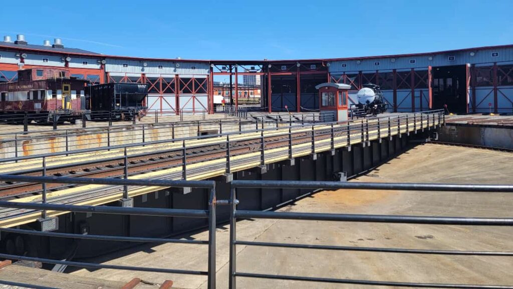 the trainyard at Steamtown